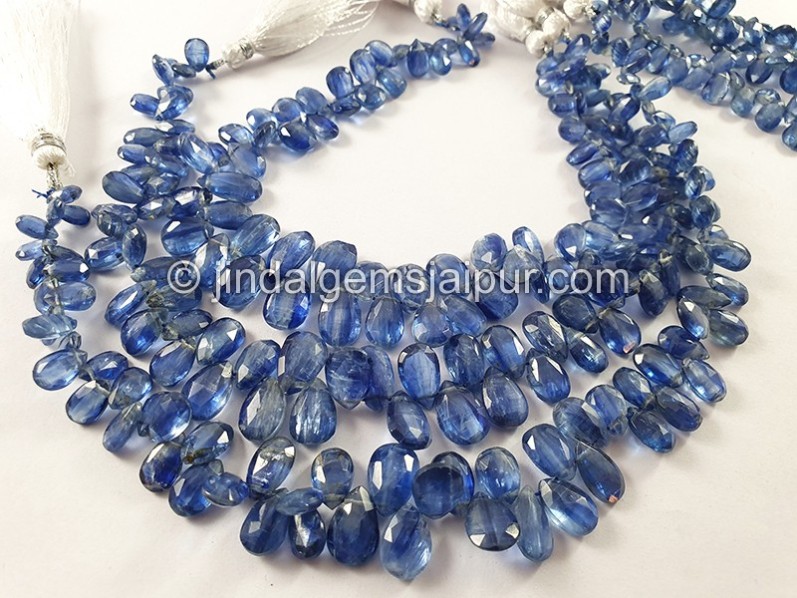 Kyanite Faceted Pear Shape Beads