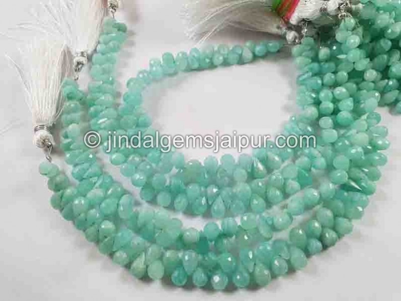 Amazonite Faceted Drops Beads