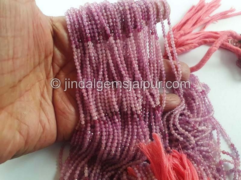 Pink Sapphire Micro Cut Beads