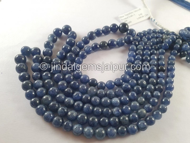 Blue Sapphire Smooth Round Balls Beads