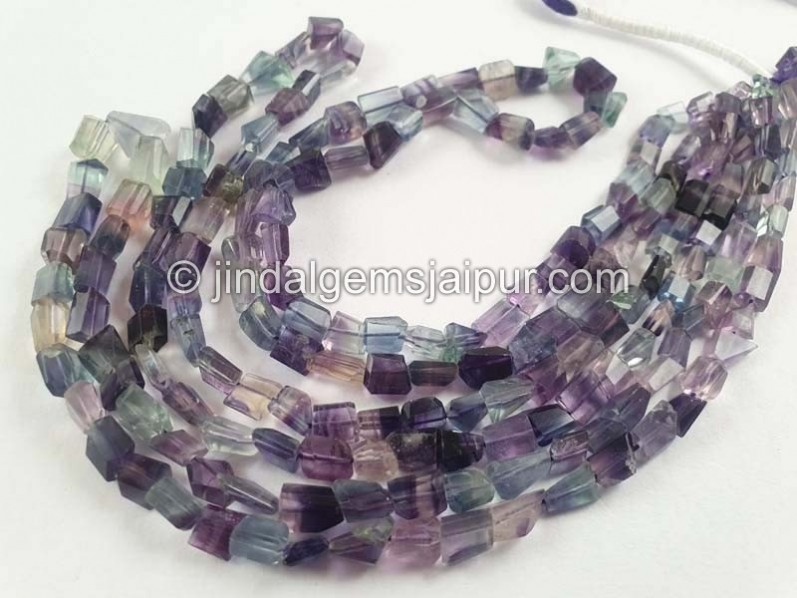 Fluorite Faceted Nuggets Beads