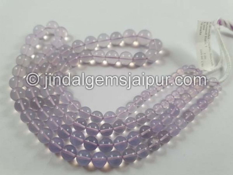 Lavender Quartz Or Scorolite Smooth Round Balls Beads