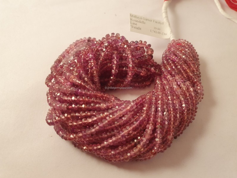 Color Change Malaya Garnet Faceted Roundelle Beads