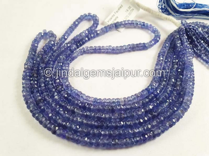 Tanzanite Faceted Roundelle Beads