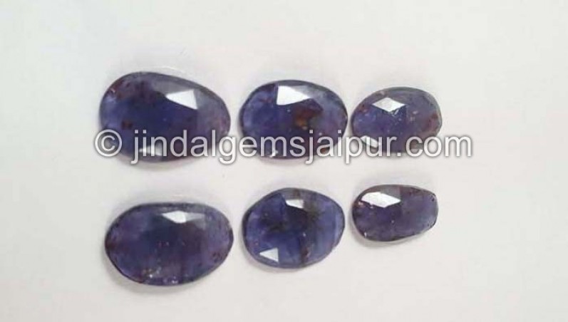 Iolite Sunstone Rose Cut Slices