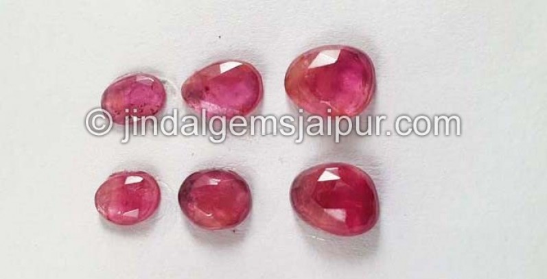 Rubelite Rose Cut Slices