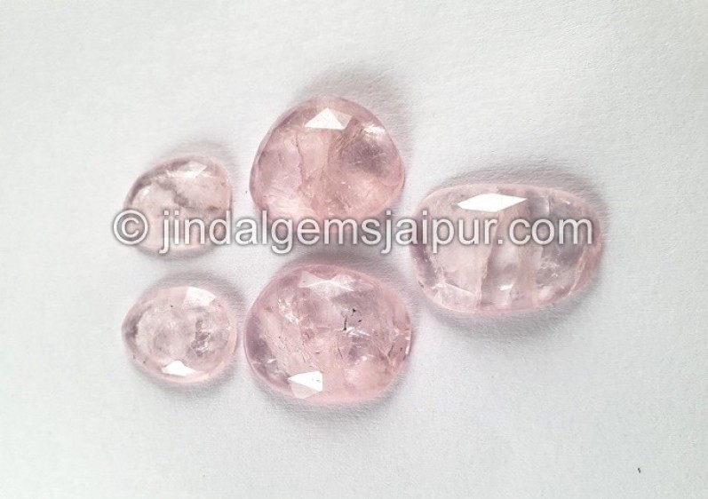 Morganite Rose Cut Slices