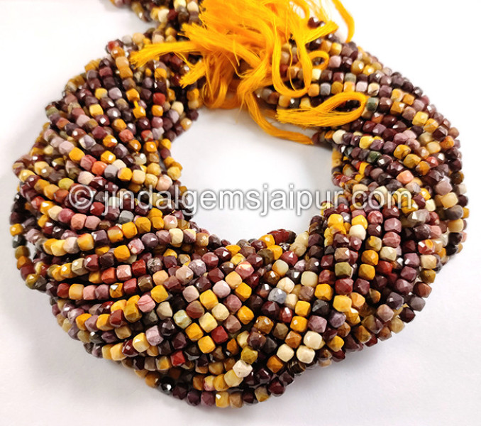 Mookite Faceted Cube Shape Beads