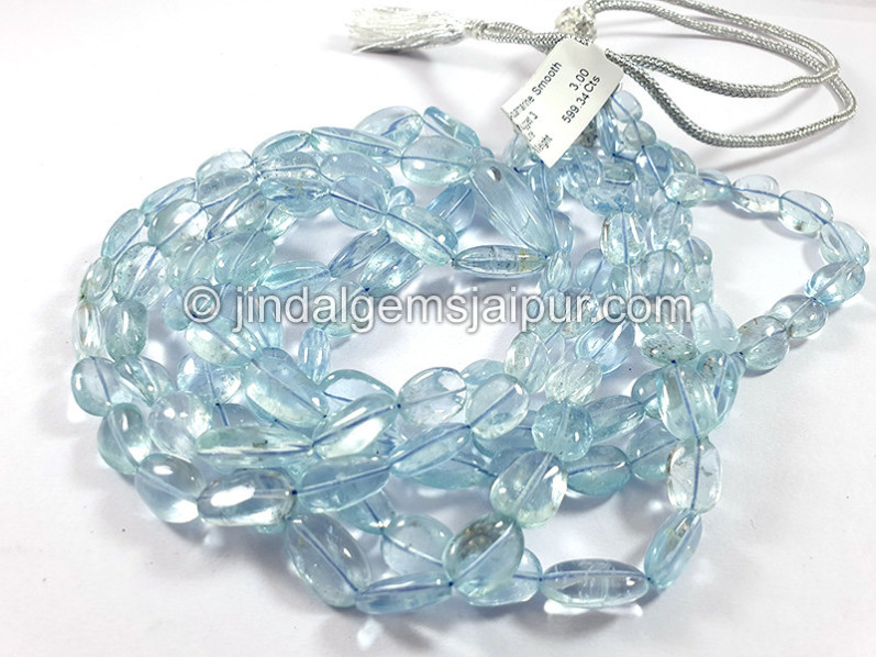 Aquamarine Smooth Nuggets Shape Beads