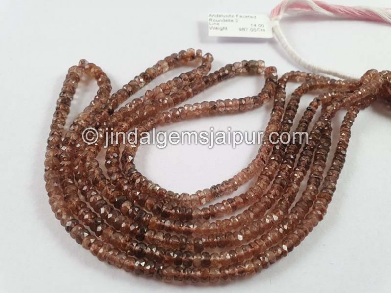 Andalusite Faceted Roundelle Beads