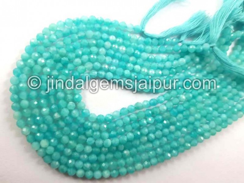 Amazonite Faceted Roundelle Shape Beads