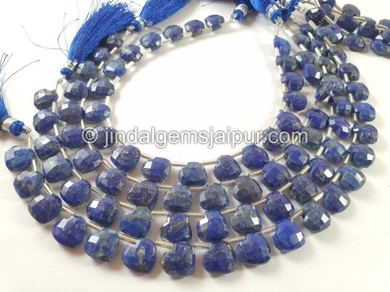 Lapis Faceted Fancy Heart Beads