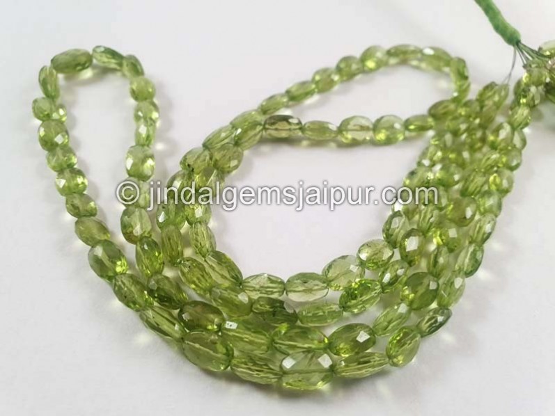 Peridot Faceted Oval Beads