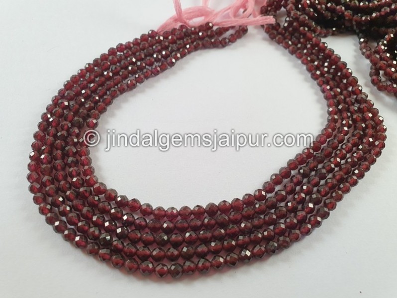 Rhodolite Garnet Faceted Round Beads