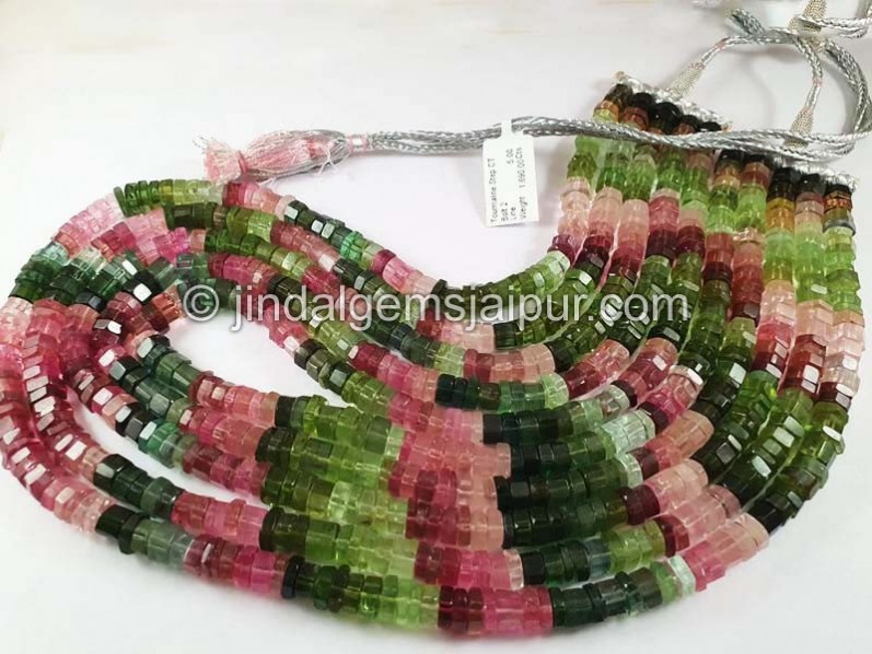 Tourmaline Step Cut Bolt Shape Beads