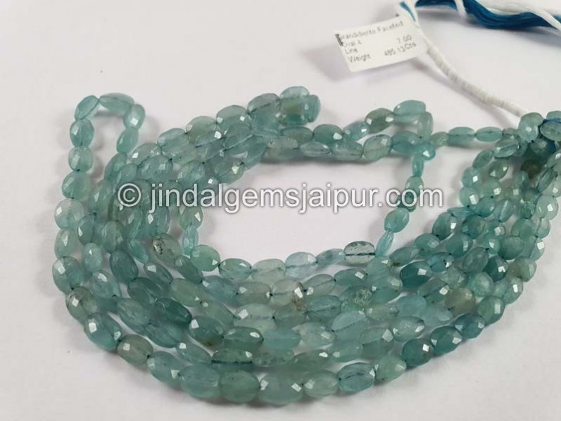 Grandidierite Faceted Oval Beads