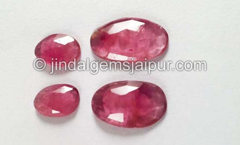 Rubelite Rose Cut Slices