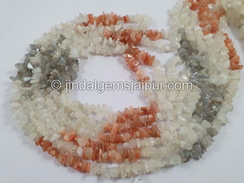 Multi Moonstone Chips Beads