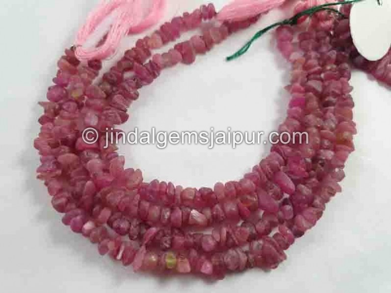 Natural Pink Sapphire Rough Nugget Beads
