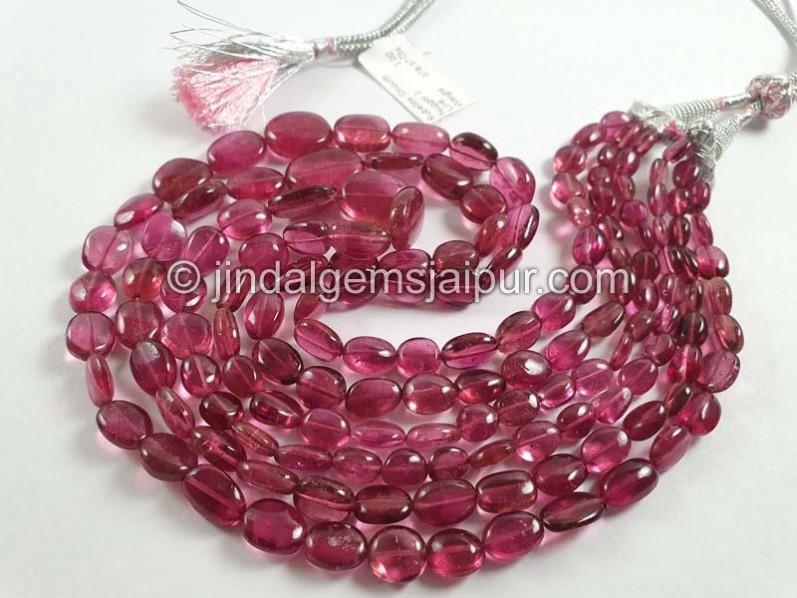 Rubellite Tourmaline Smooth Nuggets Beads