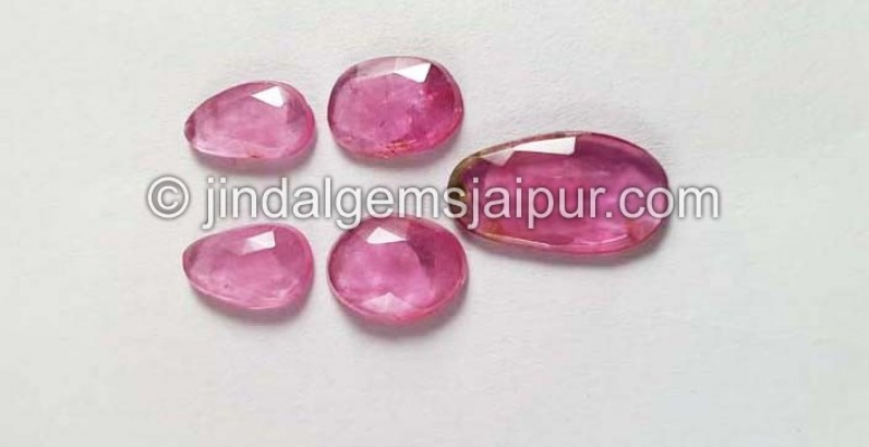 Rubelite Rose Cut Slices