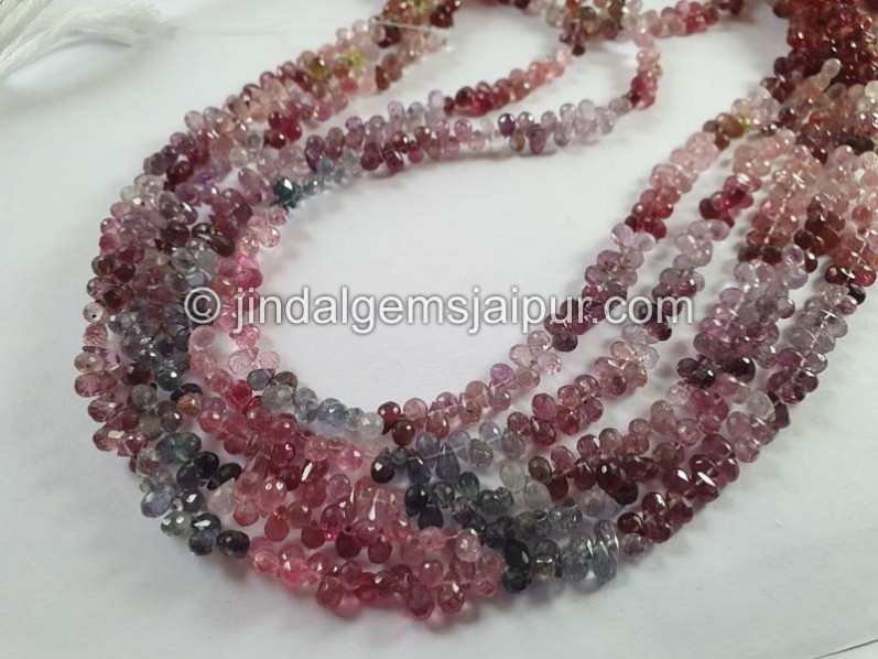 Multi Spinel Faceted Drops Beads