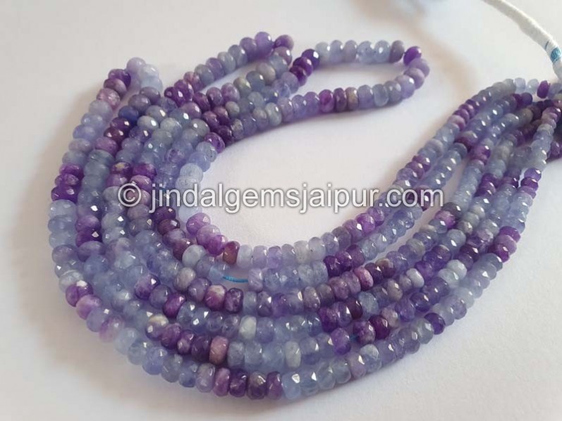 Hackmanite Faceted Roundelle Beads