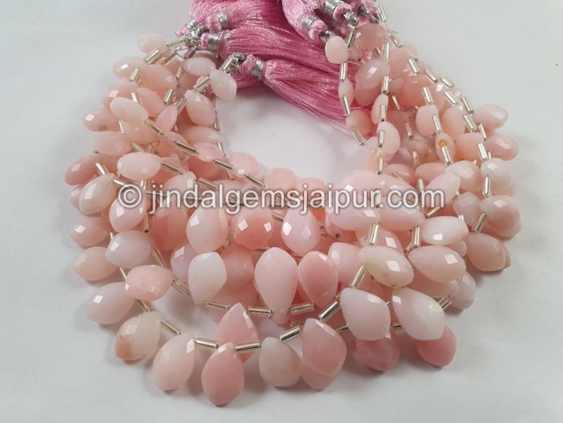 Pink Opal Shaded Faceted Dolphin Pear Beads