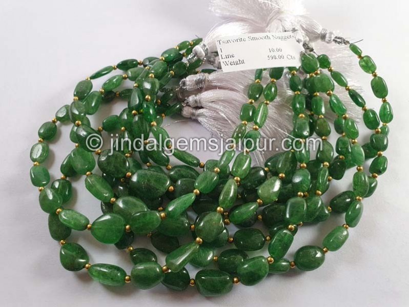 Tsavorite Smooth Nugget Beads