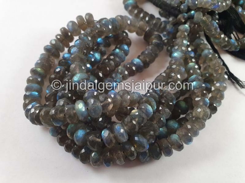 Labradorite Faceted Rondelle Beads