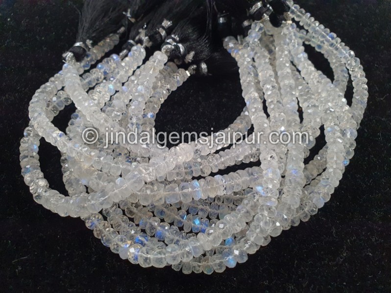 Rainbow Moonstone Faceted Roundelle Beads