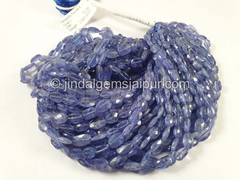 Tanzanite Faceted Oval Beads