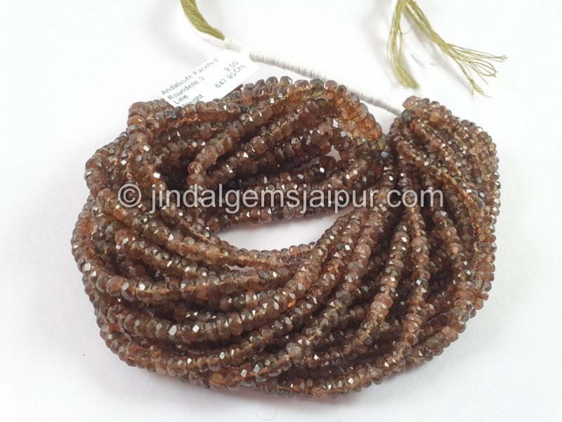 Andalusite Faceted Roundelle Beads