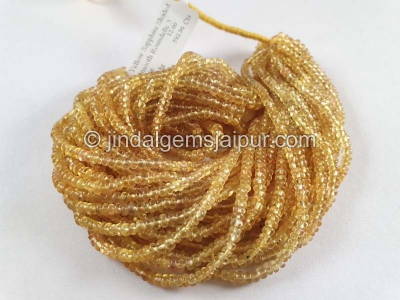 Yellow Sapphire Smooth Roundelle Beads