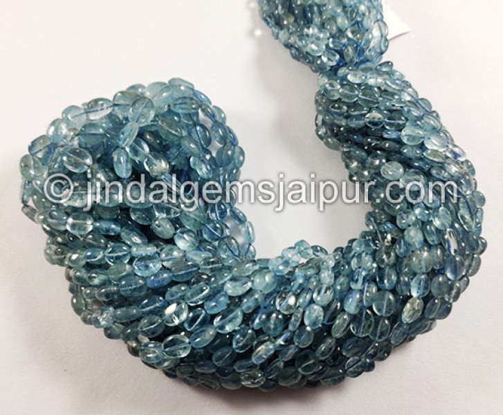 Santa Maria Aquamarine Smooth Oval Shape Beads