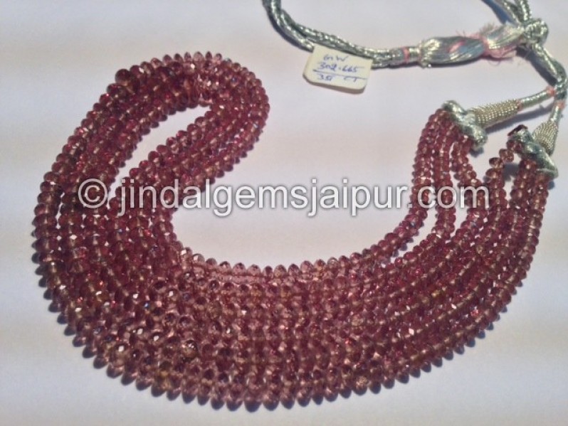 Colour Change Garnet Micro Cut Roundelle Shape Beads