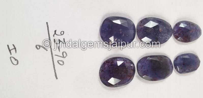 Iolite Sunstone Rose Cut Slices