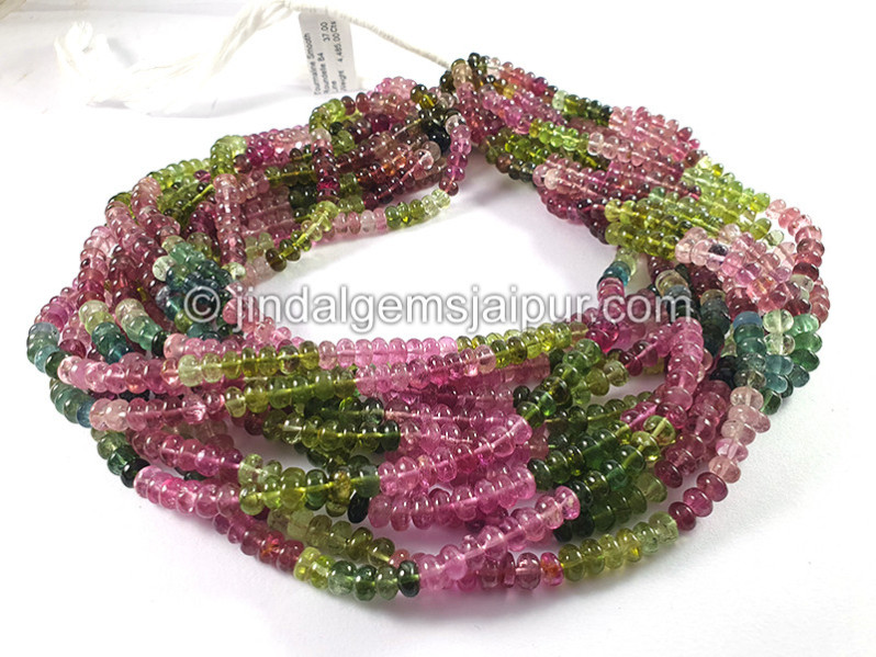 Tourmaline Smooth Roundelle Shape Beads