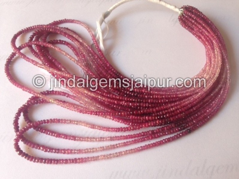 Ruby Shaded Faceted Roundelle