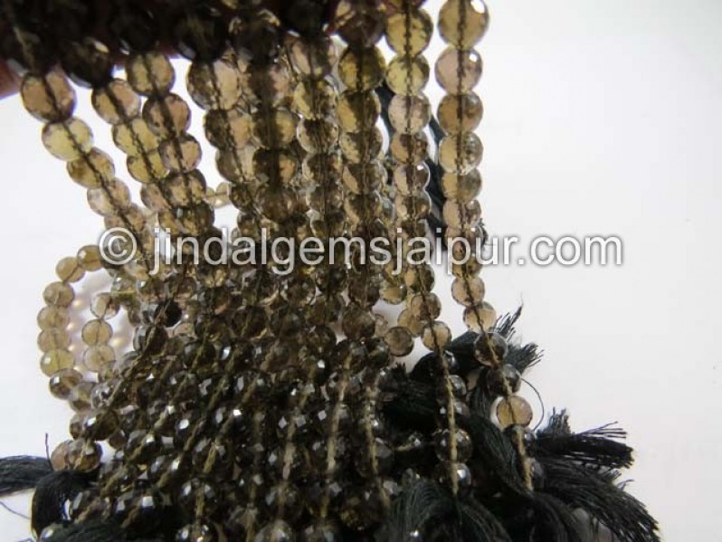 Smokey Faceted Round Beads