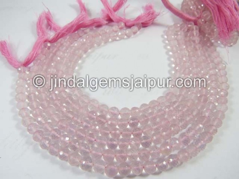 Rose Quartz Faceted Round Beads