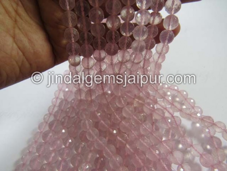 Rose Quartz Faceted Round Beads