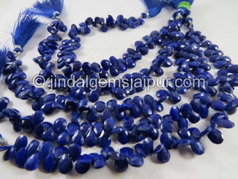 Lapis Faceted Pear Shape Beads