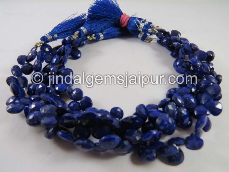 Lapis Faceted Heart Shape Beads