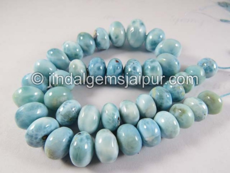 Larimar Far Smooth Roundelle Shape Beads