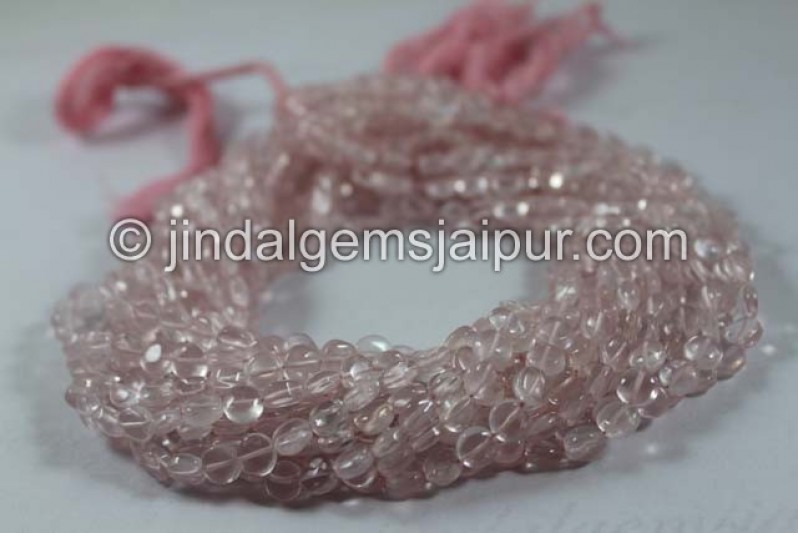 Rose Quartz Smooth Coin Shape Beads