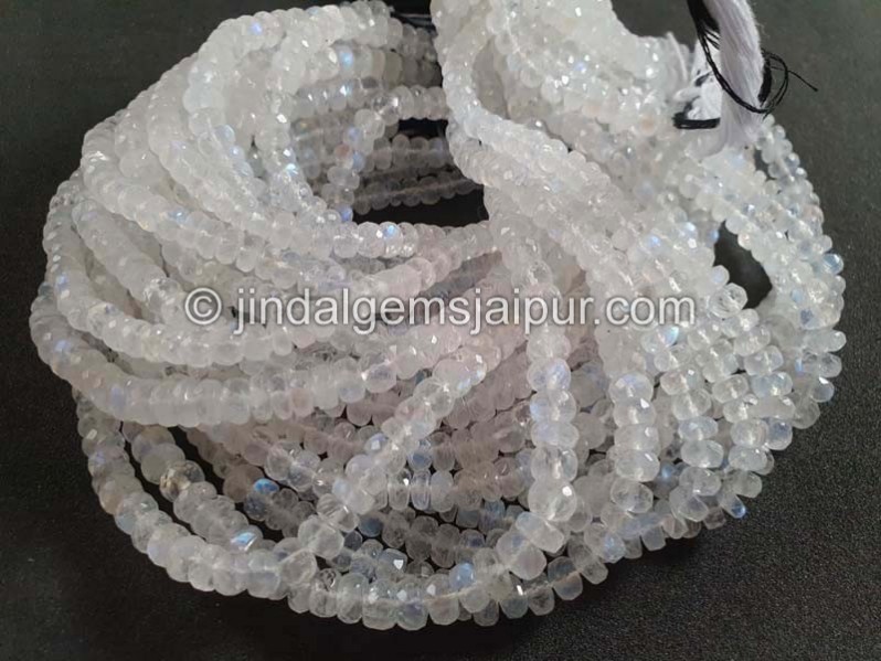 Rainbow Moonstone Far Faceted Roundelle Beads