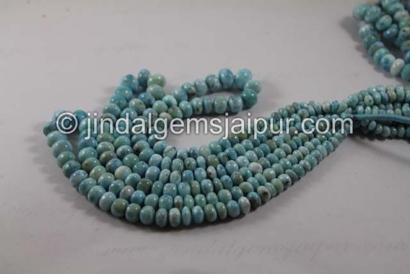 Larimar Far Smooth Roundelle Shape Beads