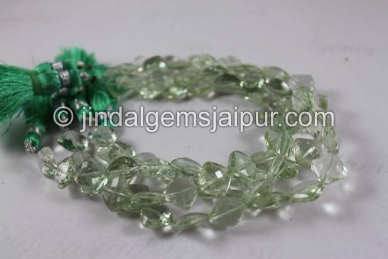 Green Amethyst Faceted Kite Shape Beads