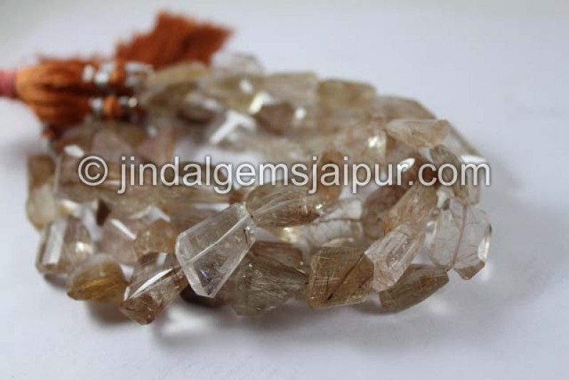 Copper Rutile Far Faceted Nuggets Shape Beads